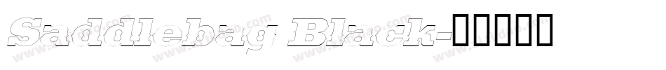 Saddlebag Black字体转换